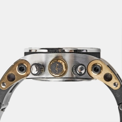 مملوكة مسبقًا Hysek Black 18K Rose Gold Stainless Steel Rubber Abyss Explorer AB06 Men's Wristwatch 44 mm