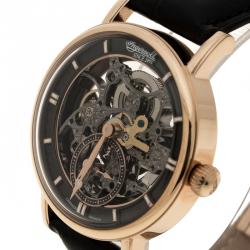 مملوكة مسبقًا Ingersoll Black Rose Gold-Plated Steel Nez Perce Limited Edition Men's Wristwatch 40MM