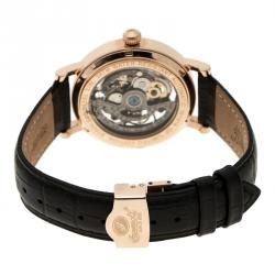 مملوكة مسبقًا Ingersoll Black Rose Gold-Plated Steel Nez Perce Limited Edition Men's Wristwatch 40MM