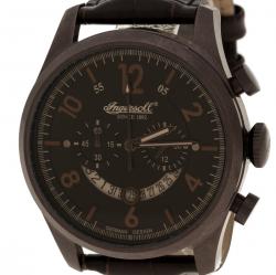 مملوكة مسبقًا Ingersoll Dark Brown PVD Coated Steel Chelsea Men's Wristwatch 46MM
