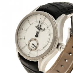 Pre Owned Ingersoll White Stainless Steel Bloomsbury Men's Wristwatch 42MM