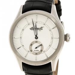 Pre Owned Ingersoll White Stainless Steel Bloomsbury Men's Wristwatch 42MM