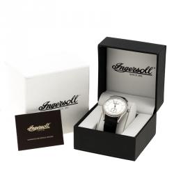 Pre Owned Ingersoll White Stainless Steel Bloomsbury Men's Wristwatch 42MM