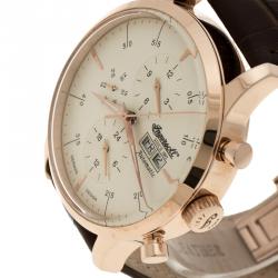 Ingersoll Cream Rose Gold-Plated Steel Columbia No. 1 Limited Edition Men's Wristwatch 44MM