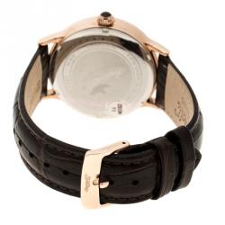 Pre Owned Ingersoll Brown Rose Gold-Plated Steel Regent Men's Wristwatch 38MM