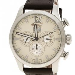 Pre Owned Ingersoll Cream Stainless Steel Nuroo Limited Edition Men's Wristwatch 47MM