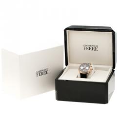 Pre Owned Ingersoll Black Rose Gold-Plated Steel Harvard Limited Edition Men's Wristwatch 43MM