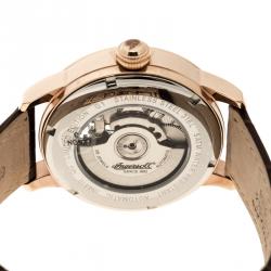 مملوكة مسبقًا ساعة يد رجالية إينغيرسول ستستسون II ستيل مطلي ذهب وردي سوداء 44 مم