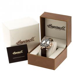 مملوكة مسبقًا ساعة يد رجالية إينغيرسول ستستسون II ستيل مطلي ذهب وردي سوداء 44 مم