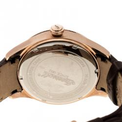 مملوكة مسبقًا Ingersoll White Rose Gold-Plated Steel Bloomsbury Men's Wristwatch 42MM