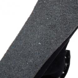 Pre Owned Isabel Marant Black Suede Morley Studded Boots Size 38