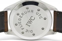 Pre Owned IWC Black Stainless Steel Flieger Men's Wristwatch 39MM