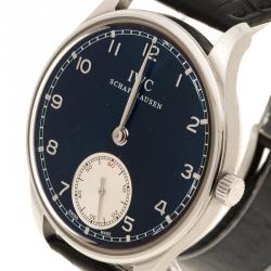 Pre Owned IWC Schaffhausen Blue Stainless Steel Men's Wristwatch 44 mm