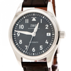 IWC Slate Grey Stainless Steel Pilot's Watch Automatic 36 IW324001 Men's Wristwatch 36 mm