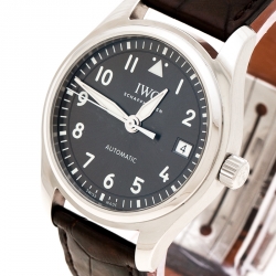 IWC Slate Grey Stainless Steel Pilot's Watch Automatic 36 IW324001 Men's Wristwatch 36 mm