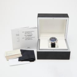 IWC Schaffhausen Black Stainless Steel Leather Pilot IW377709 Men's Wristwatch 43 mm