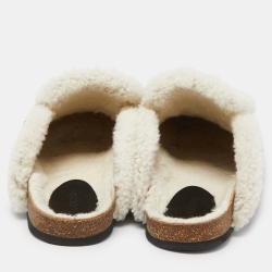 Pre Owned J.W. Anderson Black Monogram Leather Penny Flat Mules Size 43