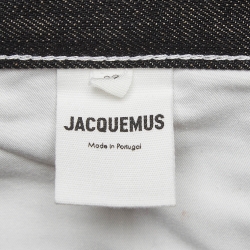 Pre Owned Jacquemus Black Denim Le de Nîmes Meunier Wide-Leg Jeans S Waist 29"