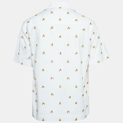 Pre Owned Jacquemus L'Amour White Beaded Cotton Shirt S