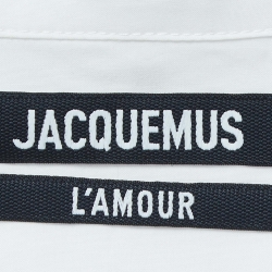 Pre Owned Jacquemus L'Amour White Beaded Cotton Shirt S