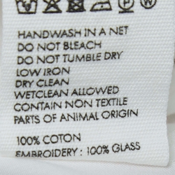 Pre Owned Jacquemus L'Amour White Beaded Cotton Shirt S