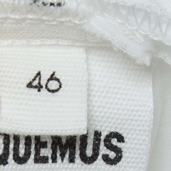 Pre Owned Jacquemus L'Amour White Beaded Cotton Shirt S