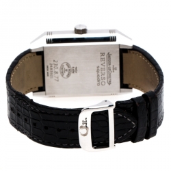 Jaeger LeCoultre Silver White Stainless Steel Reverso Squadra 230.8.77 Men's Wristwatch 35 mm