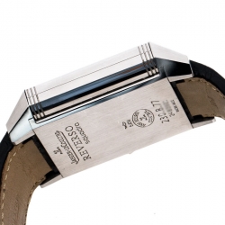 Jaeger LeCoultre Silver White Stainless Steel Reverso Squadra 230.8.77 Men's Wristwatch 35 mm