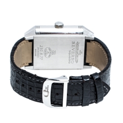 Jaeger LeCoultre Silver White Stainless Steel Reverso Squadra 230.8.77 Men's Wristwatch 35 mm