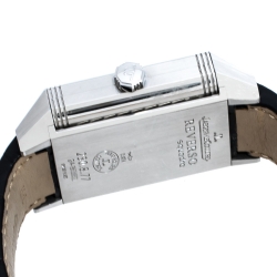 Jaeger LeCoultre Silver White Stainless Steel Reverso Squadra 230.8.77 Men's Wristwatch 35 mm