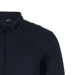 Pre Owned Jean Paul Gaultier Mens Laser Cut Collar Black Shirt L