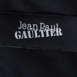Pre Owned Jean Paul Gaultier Mens Laser Cut Collar Black Shirt L