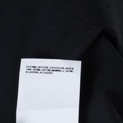 Pre Owned Jean Paul Gaultier Mens Laser Cut Collar Black Shirt L