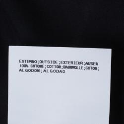 Pre Owned Jean Paul Gaultier Mens Laser Cut Collar Black Shirt M