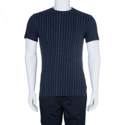 Pre Owned Jean Paul Gaultier Mens Pinstriped T-Shirt S