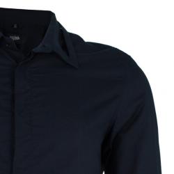 مملوكة مسبقًا قميص جان بول غوتييه ياقة ليزر كات أسود للرجال M