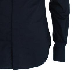 مملوكة مسبقًا قميص جان بول غوتييه ياقة ليزر كات أسود للرجال M