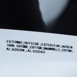 مملوكة مسبقًا قميص جان بول غوتييه ياقة ليزر كات أسود للرجال M