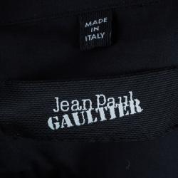 مملوكة مسبقًا قميص جان بول غوتييه ياقة ليزر كات أسود للرجال M