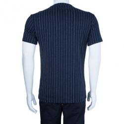 Pre Owned Jean Paul Gaultier Mens Pinstriped T-Shirt L