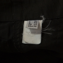 Pre Owned Jean Paul Gaultier Black Wool Lightweight Cargo Trousers XL