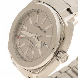 Pre Owned JeanRichard Silver Stainless Steel Terrascope Men's Wristwatch 50 mm