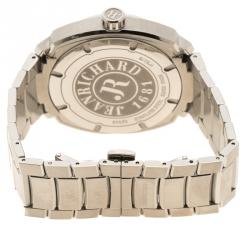 Pre Owned JeanRichard Silver Stainless Steel Terrascope Men's Wristwatch 50 mm