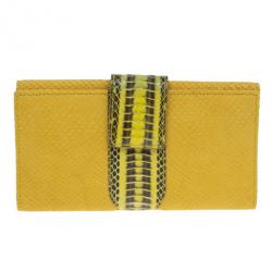 مملوكة مسبقًا Jimmy Choo Embossed Leather and Elaphe Uma Wallet