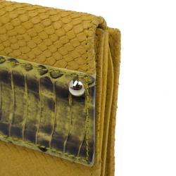 مملوكة مسبقًا Jimmy Choo Embossed Leather and Elaphe Uma Wallet