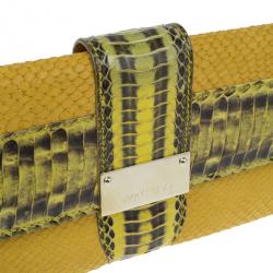 مملوكة مسبقًا Jimmy Choo Embossed Leather and Elaphe Uma Wallet