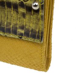 مملوكة مسبقًا Jimmy Choo Embossed Leather and Elaphe Uma Wallet