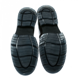 Pre Owned Jimmy Choo Black Leather And Lizard Embossed Leather Baldwyn Ankle Boots Size 44