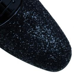 Jimmy Choo Black Patent Glitter Barker Oxfords Size 43