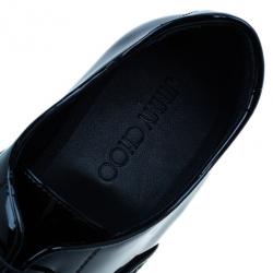 Jimmy Choo Black Patent Glitter Barker Oxfords Size 43